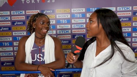 Brittany Brown Wins 200m Heat in 22.50