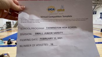 Farmington High School [Small JV] 2021 UCA February Virtual Challenge
