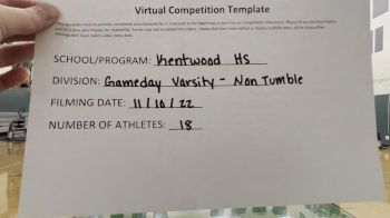 Kentwood High School [Game Day Varsity - Non-Tumble] 2022 UCA West Virtual Regional