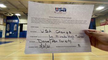 La Mirada High School [Dance/Pom Varsity] 2021 USA Virtual West Coast Dance Championships