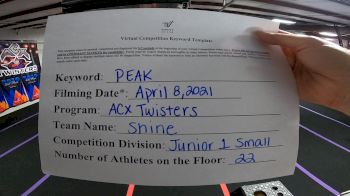 ACX Twisters - Shine [L1 Junior - Small] 2021 The Regional Summit Virtual Championships