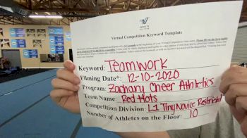 Zachary Cheer Athletics - Red Hots [Level 1 L1 Tiny - Novice - Restrictions] Varsity All Star Virtual Competition Series: Event VII