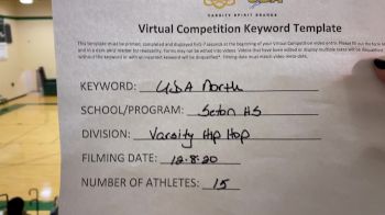 Seton High School [Varsity - Hip Hop] 2020 UDA North Virtual Dance Challenge