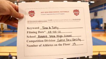 Robert Vela High School [Game Day Varsity] 2021 NCA High School Nationals