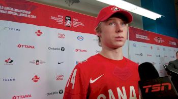 Canada Forward Berkly Catton Discusses Slow Start In 3-0 Win Against Germany At The World Juniors