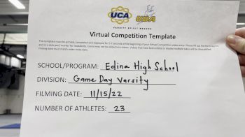 Edina High School [Game Day Varsity] 2022 UCA November Virtual Regional