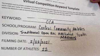 Central Community Athletics [Traditional Open Rec Affiliated 10U] 2021 UCA February Virtual Challenge