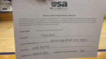Lassen High School [Hip Hop Varsity - Large] 2021 USA Virtual Dance Winter Classic