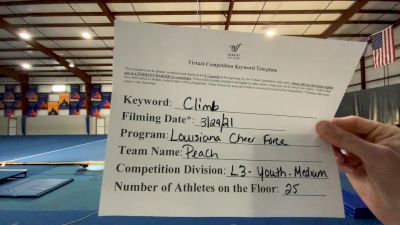 Louisiana Cheer Force - Peach [L3 Youth - Medium] 2021 The Regional Summit Virtual Championships