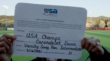 Carondelet High School [Varsity - Song/Pom - Intermediate] 2021 USA Virtual West Coast Spirit Championships