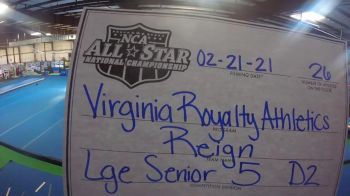 Virginia Royalty Athletics - Reign [L5 Senior - D2 - Large] 2021 NCA All-Star Virtual National Championship