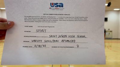 Saint Joseph High School [Varsity - Song/Pom - Advanced] 2021 USA Virtual Spirit Regional #3