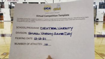Dexter High School [Varsity - Game Day] 2021 UCA December Virtual Regional