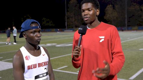 Ishamel Kipkuuri After Breaking NCAA 10,000m Record