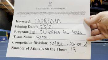 The California All Stars - Steel [L2 Junior - Small] 2021 Spirit Sports: Virtual Duel in the Desert