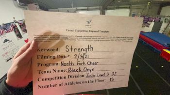 North Fork Cheer - BLACK ONYX [L3 Junior - D2 - Small - B] 2021 Varsity All Star Winter Virtual Competition Series: Event II