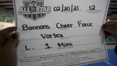 Bannons Cheer Force - Vortex [L1 Mini - D2 - Small] 2021 NCA All-Star Virtual National Championship