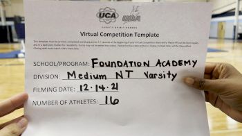 Foundation Academy [Medium VA Non Tumble] 2021 UCA December Virtual Regional