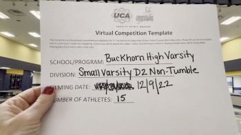 Buckhorn High School [Small Varsity - NT] 2022 UCA & UDA December Virtual Regional