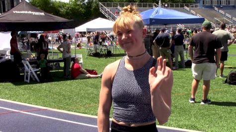 Chloe Timberg pre-event interview discussing the journey to make it to Olmsted Falls on a quick turn-around