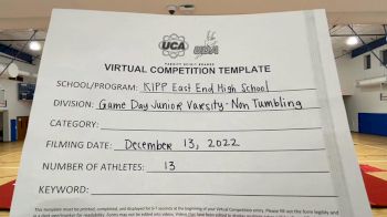 KIPP East End High School [Game Day - Junior Varsity Non Tumbling] 2022 UCA & UDA December Virtual Regional