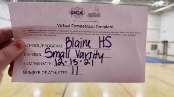 Blaine High School [Small Varsity Division I] 2021 UCA December Virtual Regional
