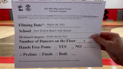 New Smyrna Beach High School Showdolls [Virtual Small Varsity - Pom Finals] 2021 NDA High School National Championship