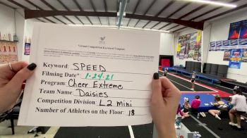 Cheer Extreme - Salem - Daisies [L2 Mini] 2021 Varsity All Star Winter Virtual Competition Series: Event I