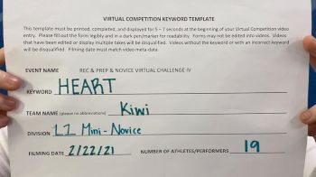 Charlotte Allstar Cheerleading - Kiwi [L1 Mini - Novice] 2021 Varsity Rec, Prep & Novice Virtual Challenge IV