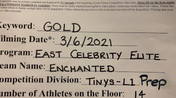 East Celebrity Elite [L1.1 Tiny - PREP] 2021 Varsity Virtual Competition Series - Prep & Novice I