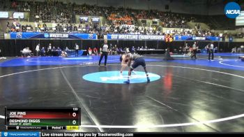 133 lbs Prelim Round 1 - Desmond Diggs, Mount St. Joseph vs Joe Pins, Wartburg