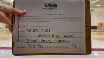 Whitney High School [Jazz Varsity - Small] 2021 USA Spirit & Dance Virtual National Championships