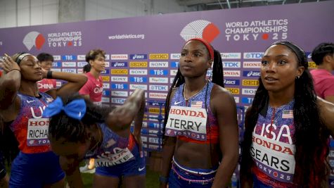 Team USA Sets 41.60 WORLD LEAD In 4x100 Prelims