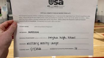 Owyhee High School [Military Varsity - Large] 2022 USA Virtual Dance Regional I
