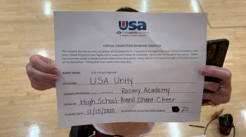 Rosary Academy [High School &ndash; Band Chant &ndash; Cheer] 2020 USA Virtual Regional