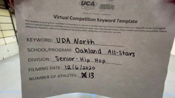 Oakland All Stars [Senior Hip Hop] 2020 UDA North Virtual Dance Challenge