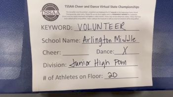 Arlington Middle School [Middle School - Pom] 2021 TSSAA Cheer & Dance Virtual State Championships