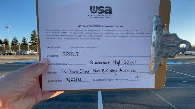 Buchanan High School [Junior Varsity Show Cheer Non Building Advanced] 2021 USA Virtual Spirit Regional #3