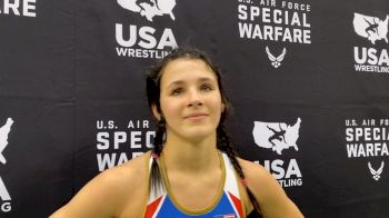 Katie Biscoglia, 16U Girls' Folkstyle Nationals Champion at 100 lbs.