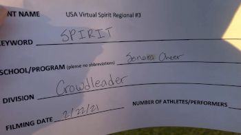 Sonora High School [Crowdleader] 2021 USA Virtual Spirit Regional #3