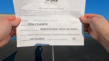 Northview [High School -- High School Situational Sideline/Crowdleading Cheer] 2021 USA Virtual West Coast Spirit Championships
