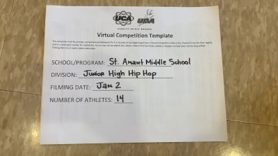 St Amant Middle School [Junior High - Hip Hop] 2021 UDA South Spring Virtual Dance Challenge