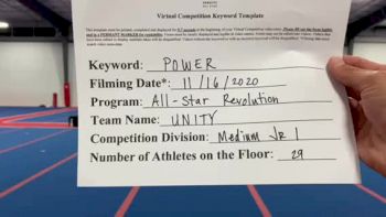 All-Star Revolution - Unity [L1 Junior - Medium] Varsity All Star Virtual Competition Series: Event V
