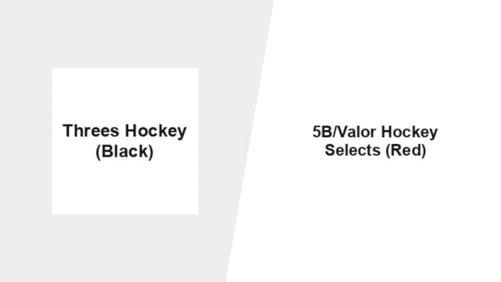 2026 Threes Hockey Black (Elite) vs 5B/Valor Selects Red
