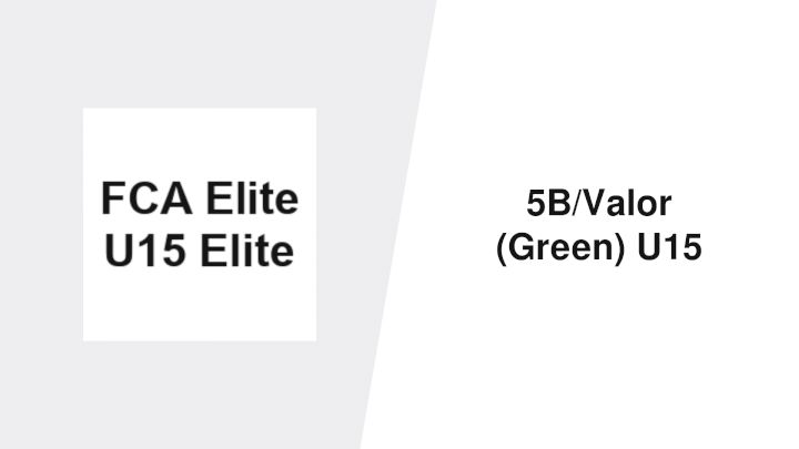 2026 FCA Hockey U15 Elite vs 5B/Valor Green U15