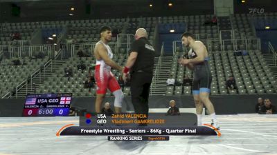 86 kg Quarterfinal - Zahid Valencia, USA vs Vladimeri Gamkrelidze, GEO