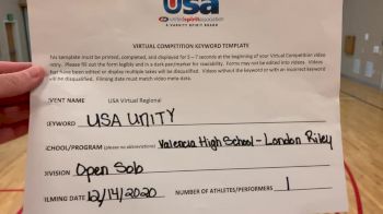 Valencia High School [Open - Solo] 2020 USA Virtual Regional