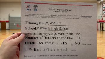 Kimberly High School [Virtual Large Varsity - Hip Hop Finals] 2021 NDA National Championship