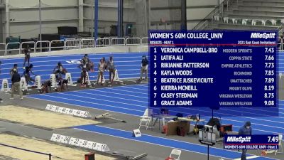 Tamari Davis 7.29 In 60m Prelims