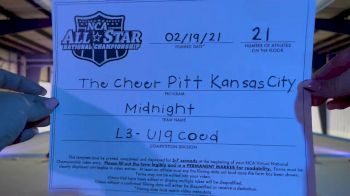 The Cheer Pitt KC - Midnight [L3 - U19 Coed] 2021 NCA All-Star Virtual National Championship
